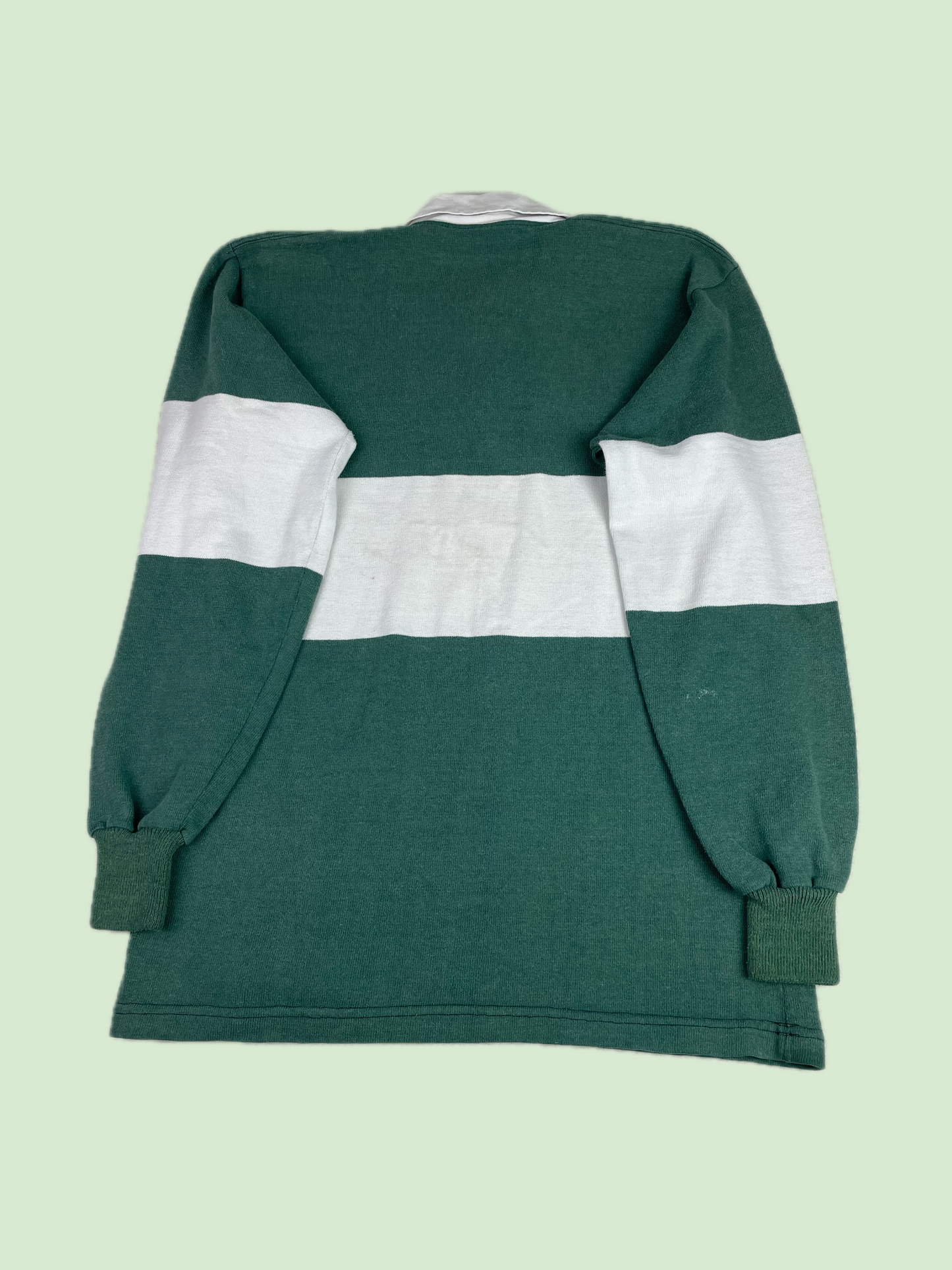 The Matchbreaker by Tease Green White Striped Rugby Polo