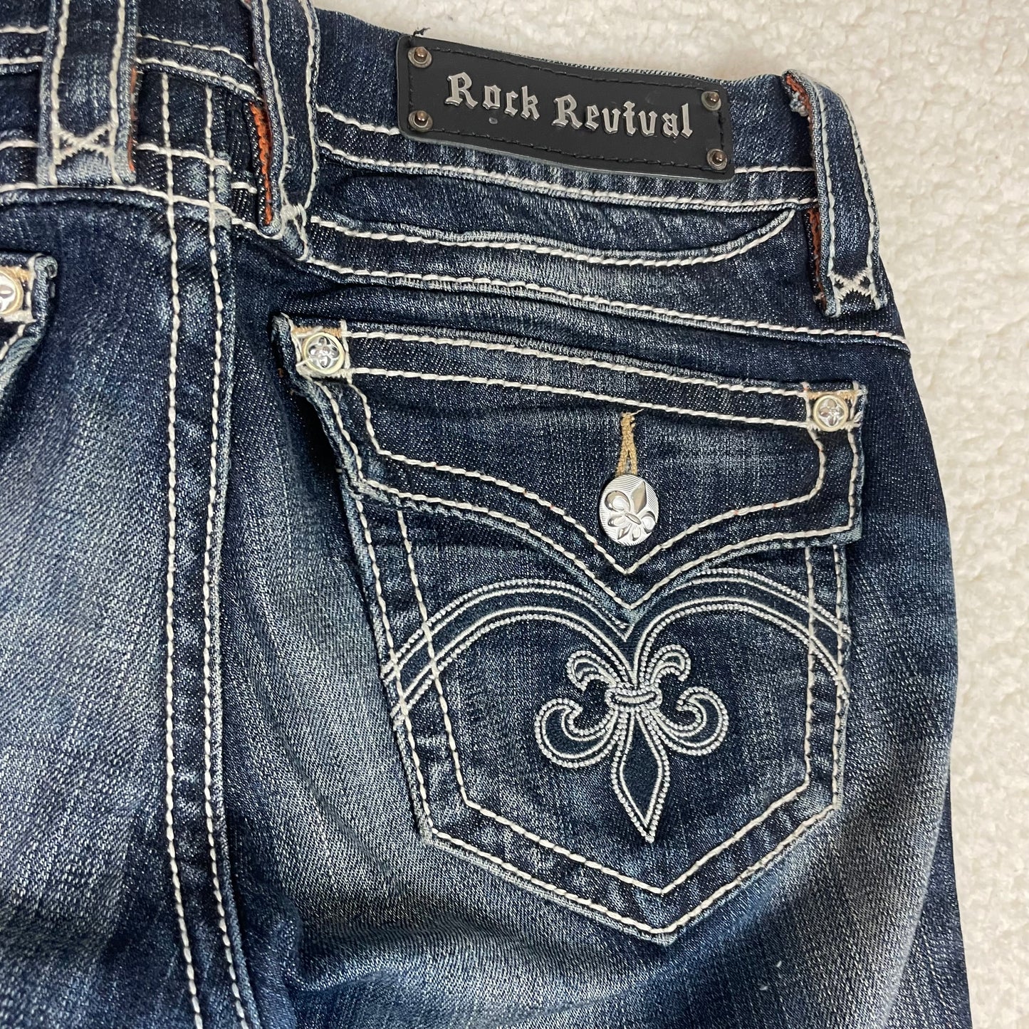 Rock Revival Sasha Low Rise Rhinestone Jeans