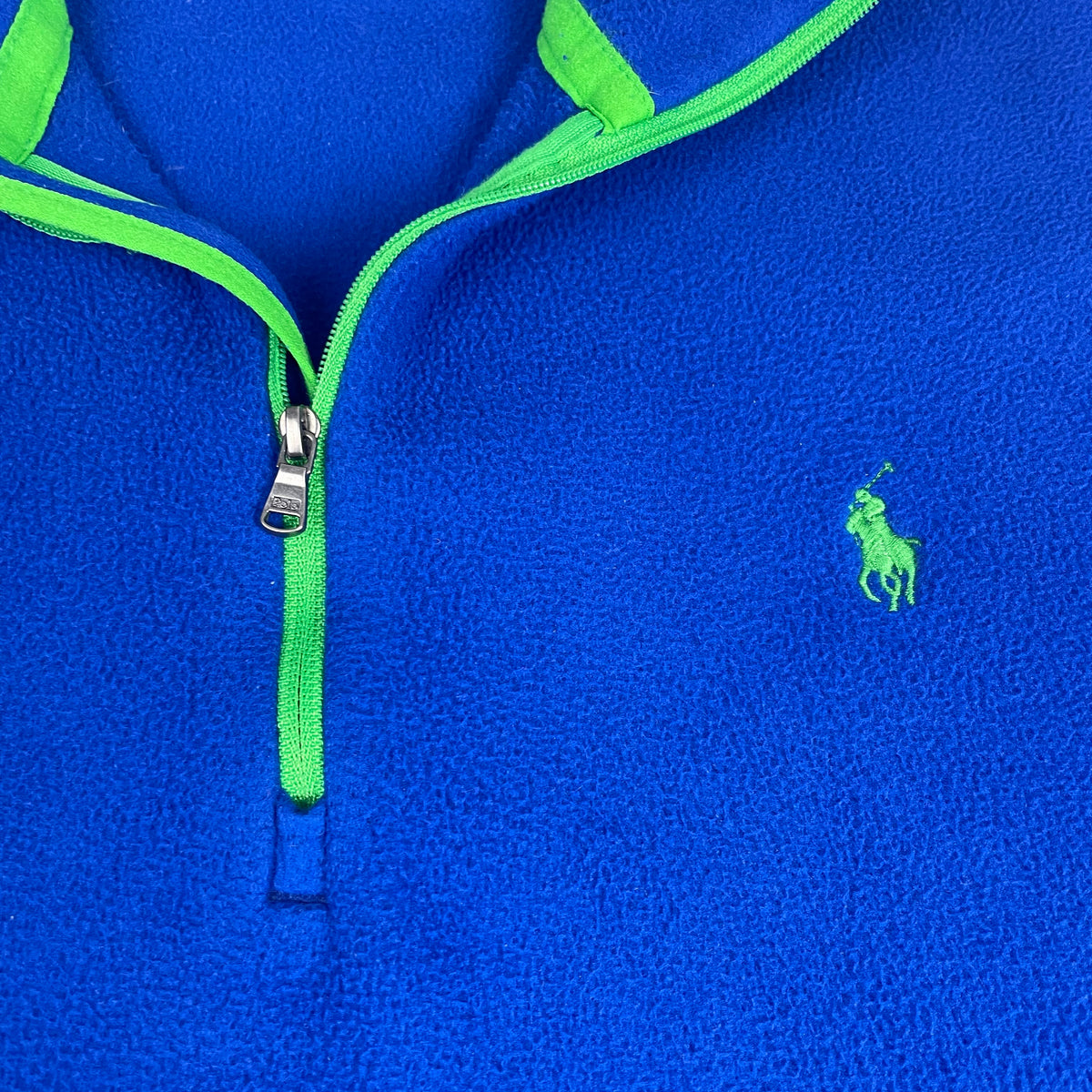 Polo Ralph Lauren Blue Green Performance Fleece 1/4 Zip Sweatshirt XL