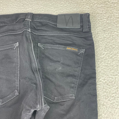 Nudie Jeans Co Black Denim Slim Straight Jeans