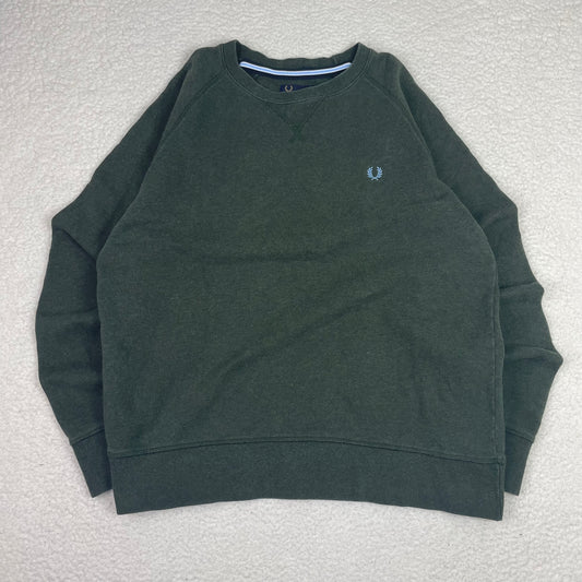 Vintage Fred Perry Sage Green Smoke Gray Crewneck Sweater