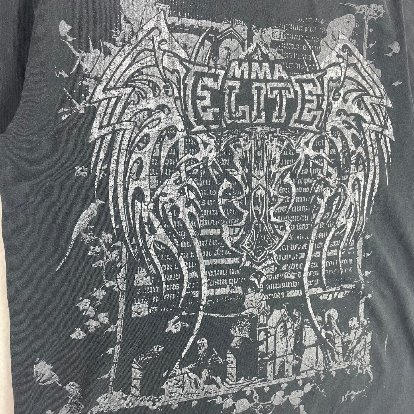 Affliction Style MMA Elite Cyber Grunge Black Shirt