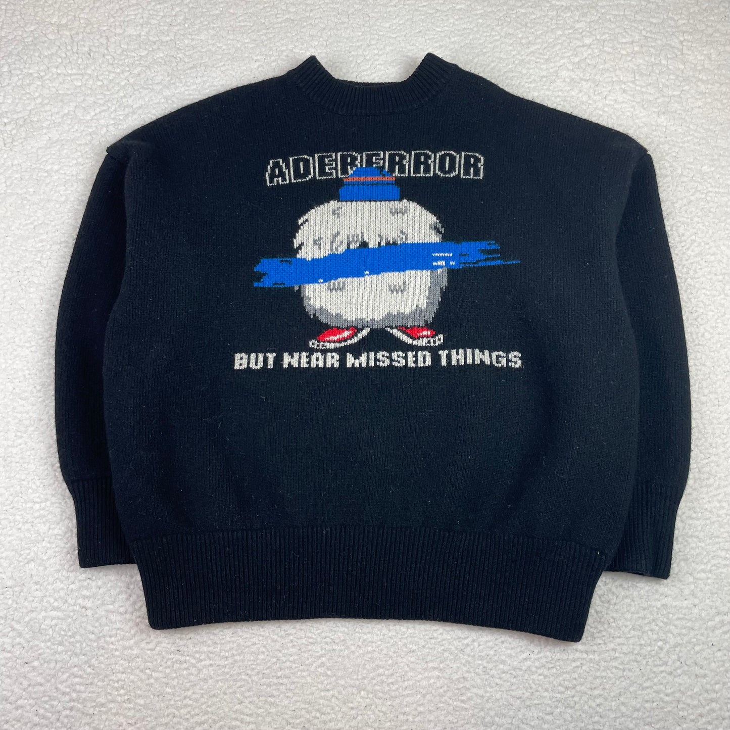 Adererror Heavy Knit Graphic Drop Shoulder Graphic Sweater