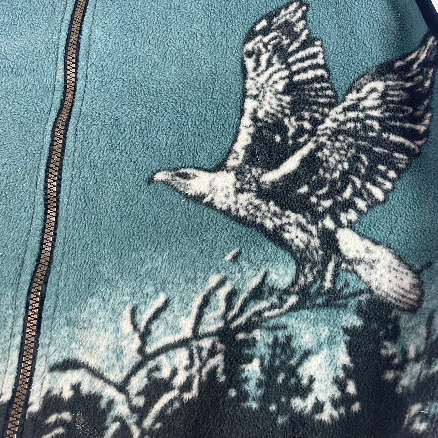 Vintage Outdoors Wildlife Eagle AOP Zip Up Fleece Vest