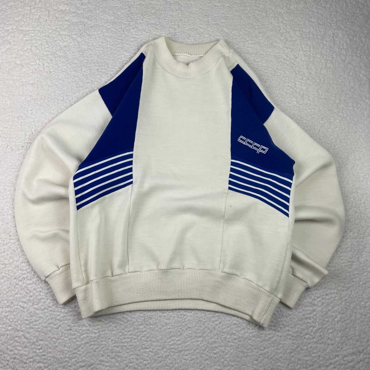 Vintage CCCP USSR Soviet Union Cream Sweater