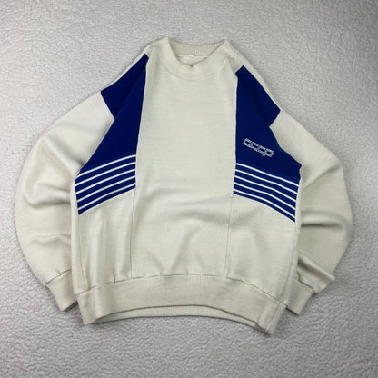 Vintage CCCP USSR Soviet Union Cream Sweater