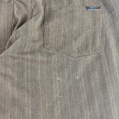 Vintage Point Zero Ultra Baggy Brown Herringbone Pants