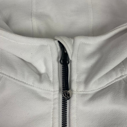 Lululemon White Scuba Full Zip Hoodie 10 Thumbholes Minimalist Casual