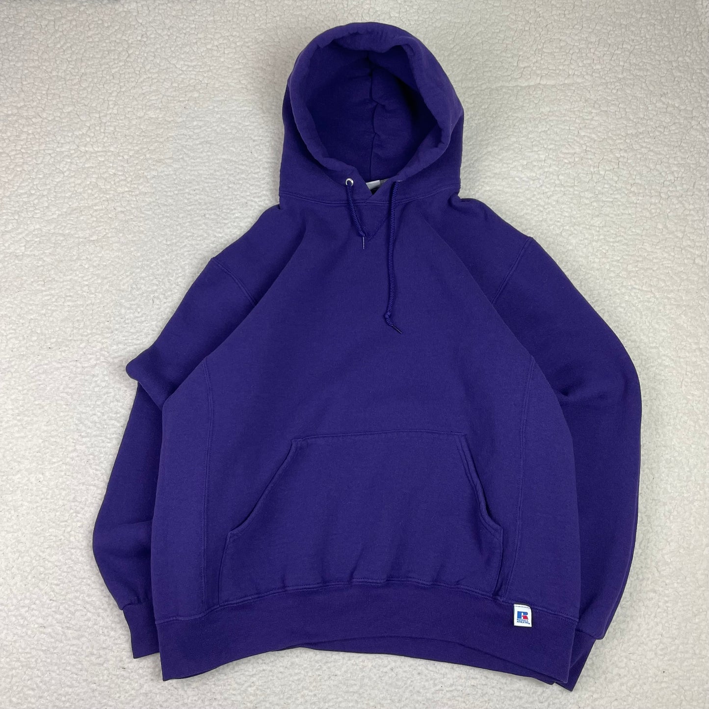 Vintage Russell Blank Purple Pullover Hoodie