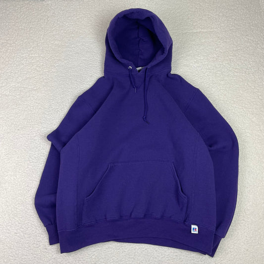 Vintage Russell Blank Purple Pullover Hoodie