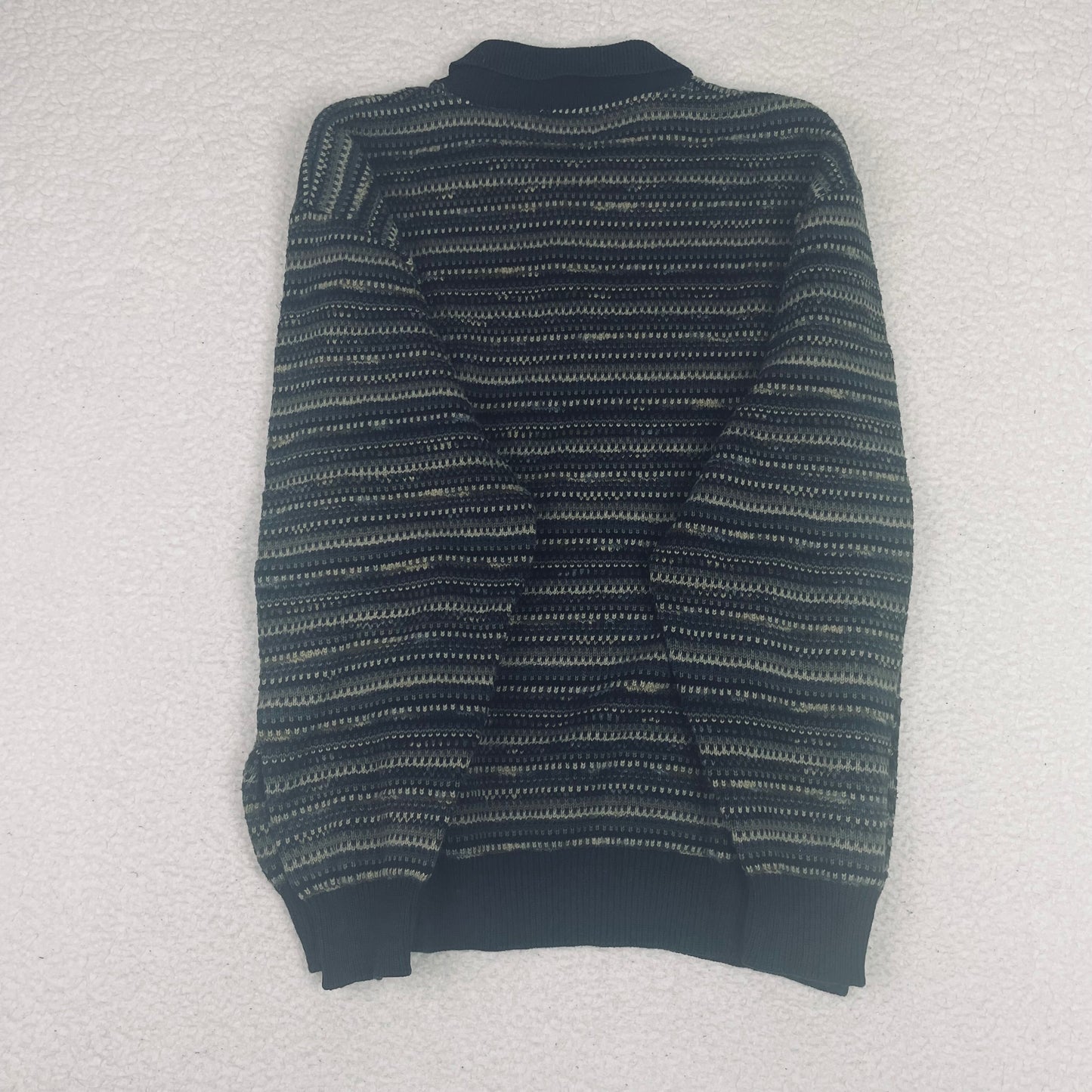 Vintage Frankenmuth Woolen Mill Striped Polo Sweater
