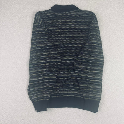 Vintage Frankenmuth Woolen Mill Striped Polo Sweater