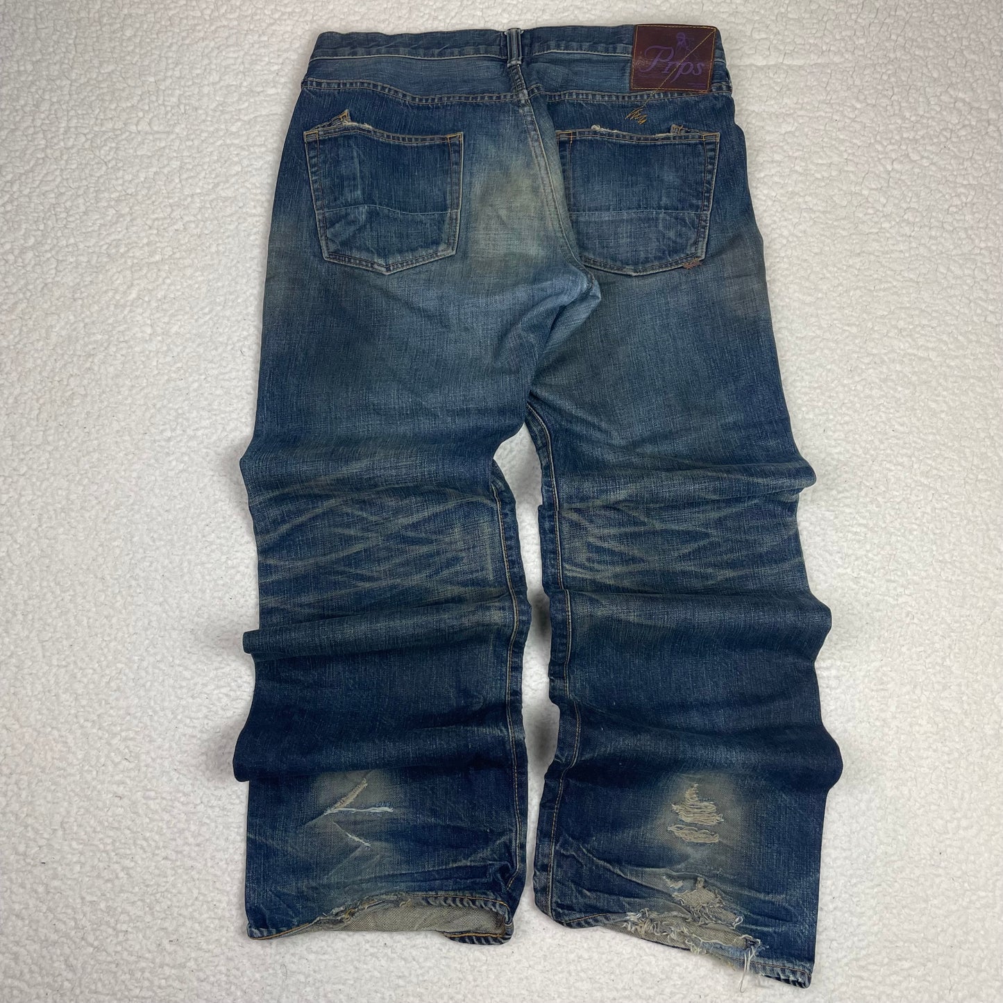 Vintage PRPS Japanese Distressed Dark Wash Baggy Jeans