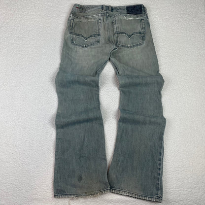 Vintage Diesel Zathan Distressed Light Wash Bootcut Jeans