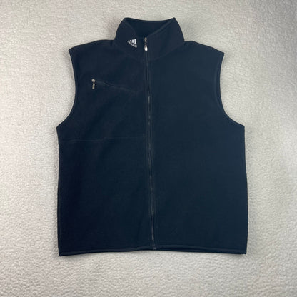Vintage Adidas Black Zip Up Fleece Vest