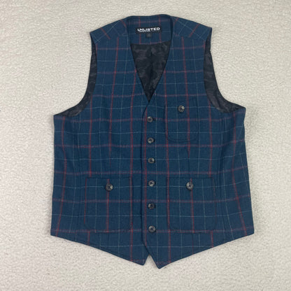 Vintage Wool Three Pocket Button Up Vest
