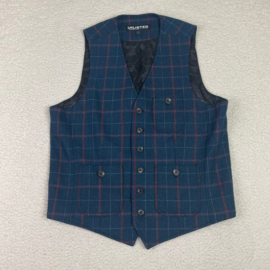Vintage Wool Three Pocket Button Up Vest