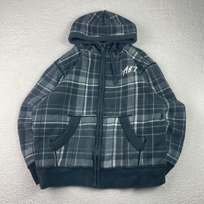 Vintage Aeropostale Y2K Fleece Lined Plaid Zip Up Hoodie
