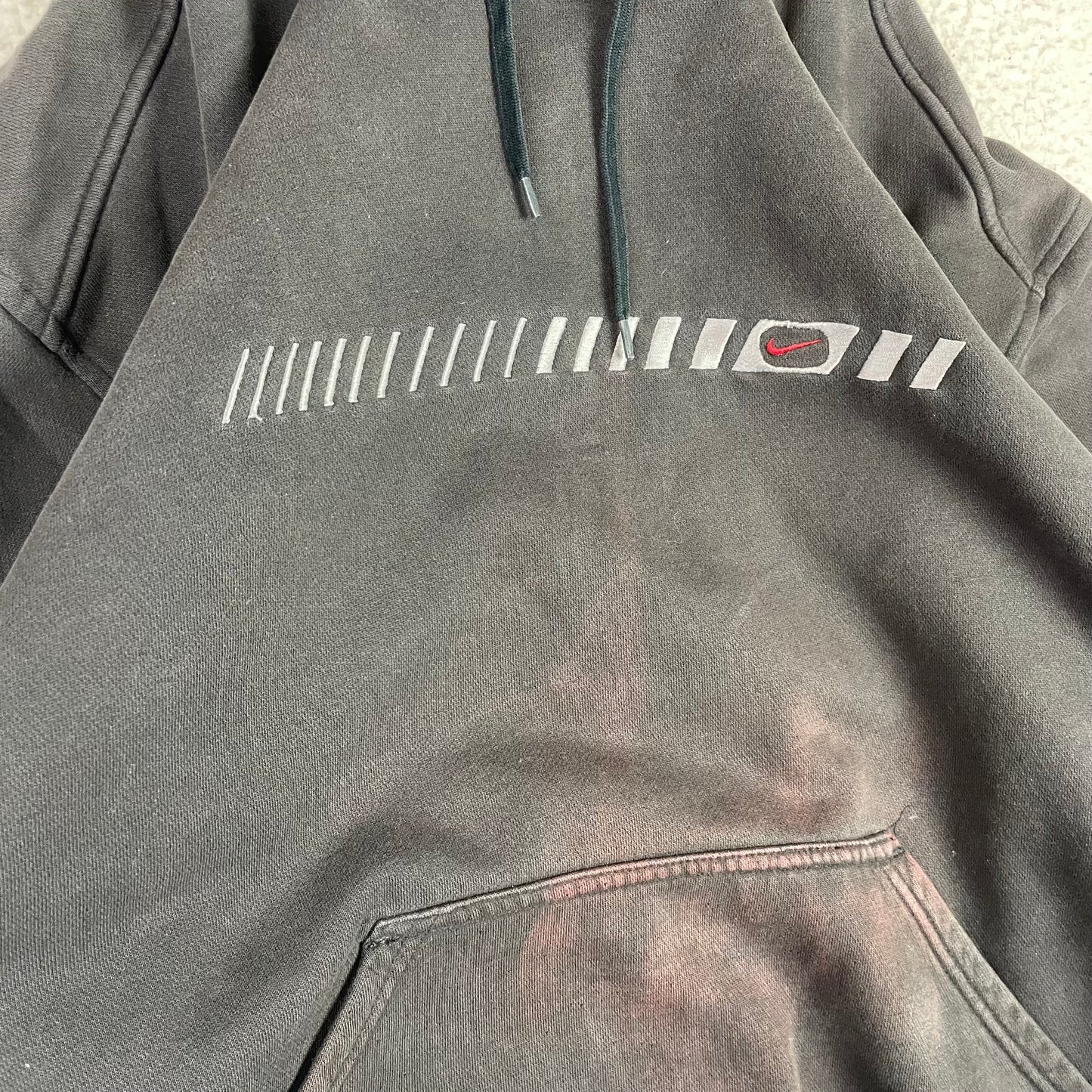 Vintage Nike Geometric Stripe Logo Swoosh Hoodie