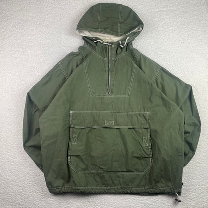 Vintage Gap 1/2 Zip Up Sage Green Anorak Hoodie Jacket