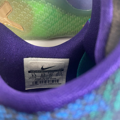 Nike Kobe Overcome Peach Jam Emerald Glow Purple Basketball Shoes 9.5 705317-305