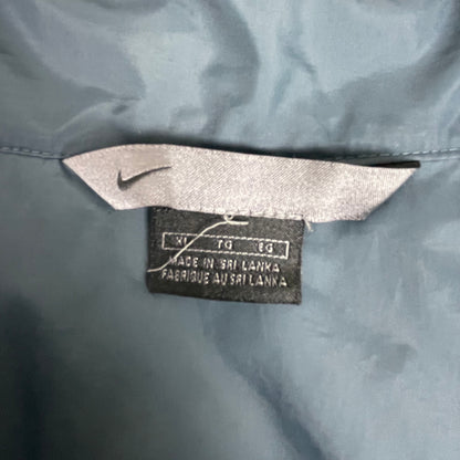 Nike Blue Zip Up Waist Cinch Windbreaker Jacket