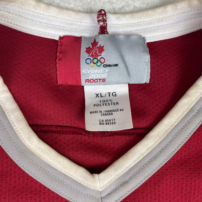 Roots Sydney 2000 Team Canada Olympic Hockey Jersey Red White