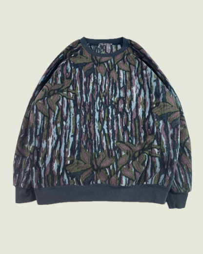 Vintage Abstract Realtree Camo Pullover Fleece Sweater