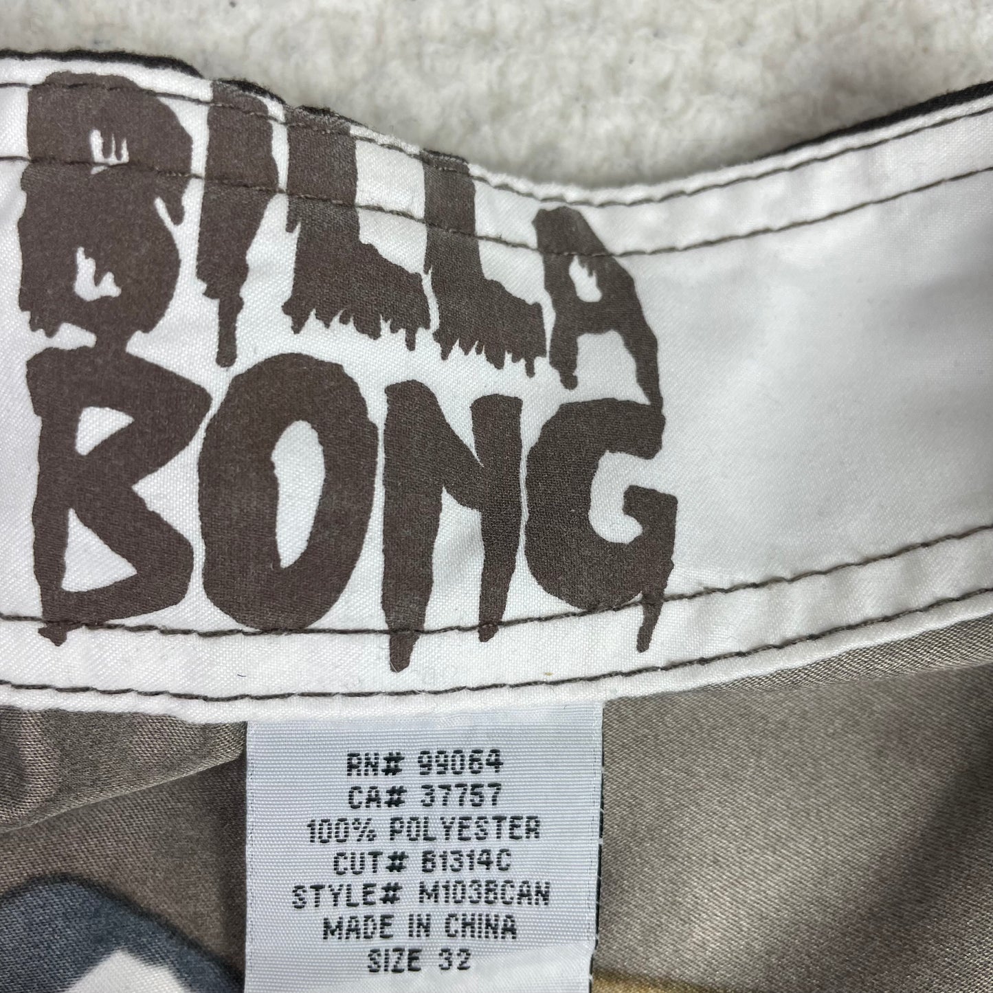 Billabong Skull Graphic Board Shorts Brown Black Swim Trunks