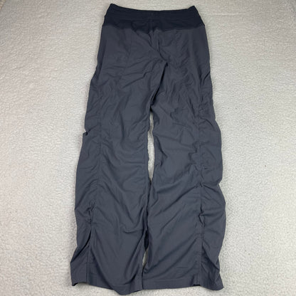 Lululemon Grey Striped Textured Wide Leg Pants 6 Gorpcore Drawstring