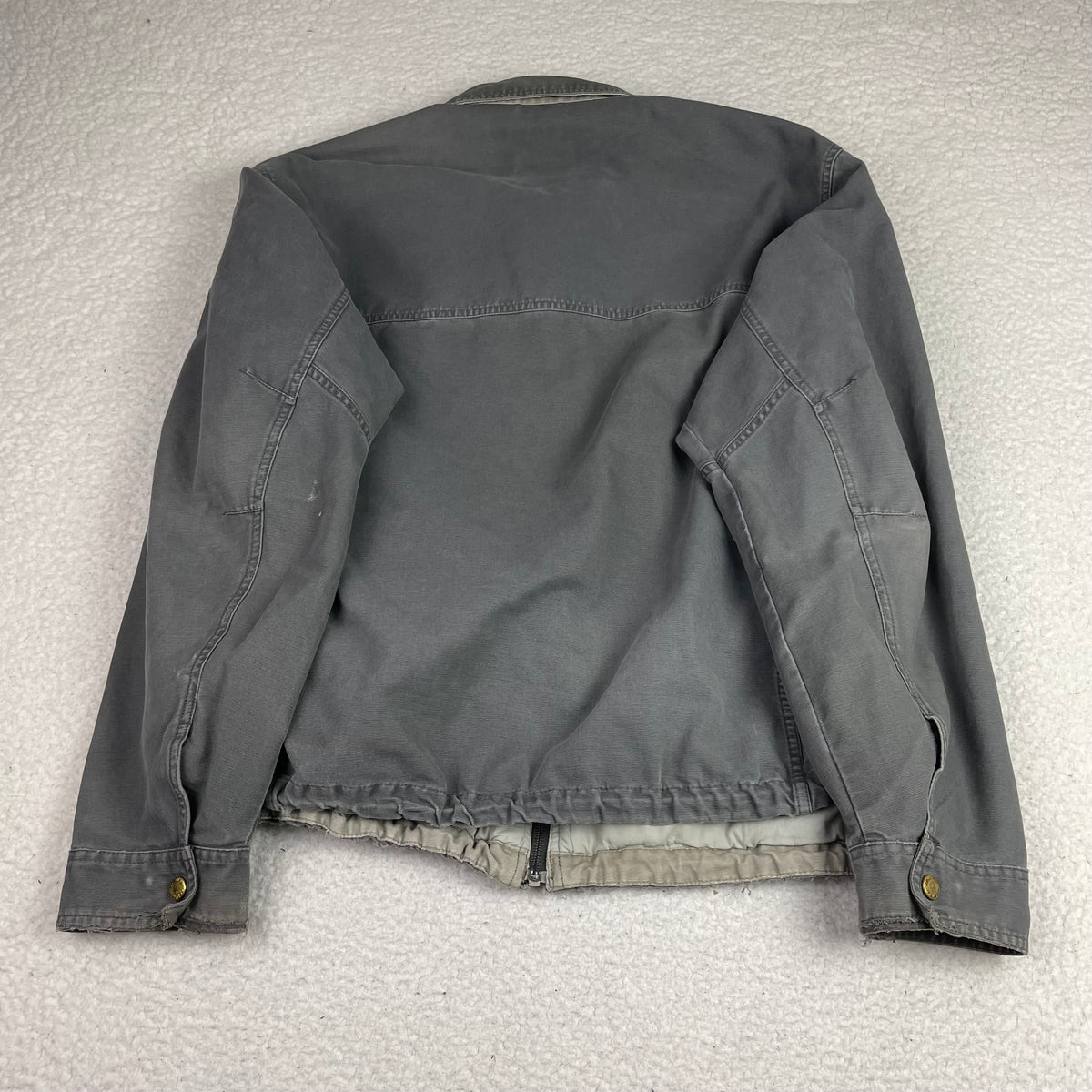 Vintage Columbia Grey Stonewashed Canvas Harrington Full Zip Jacket L