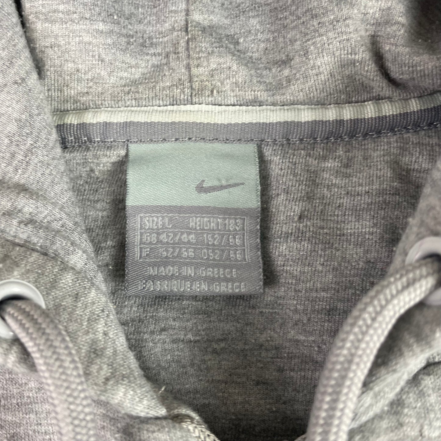 Vintage Nike Heather Gray Zip Up Hoodie Silver Tab