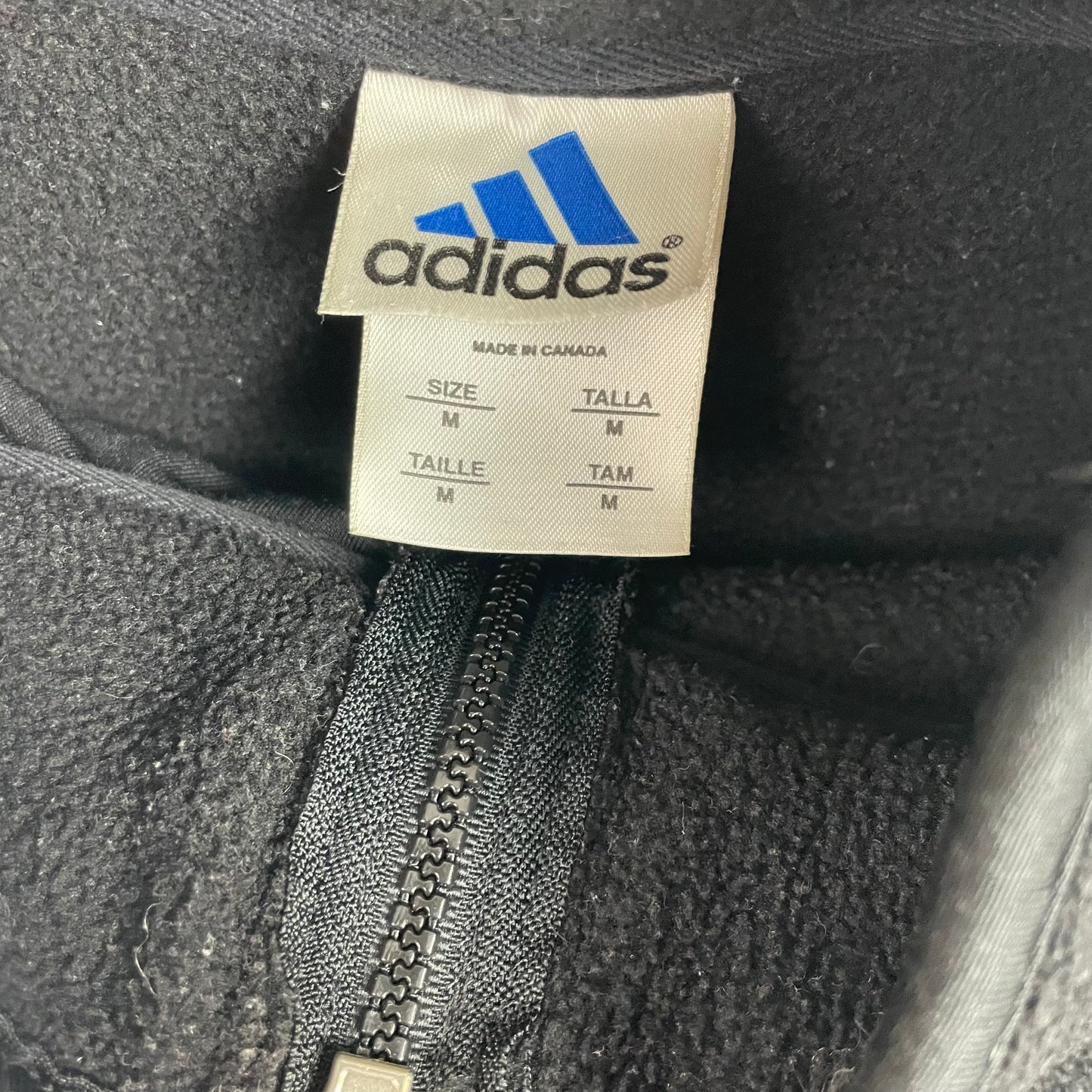 Vintage Adidas Black Zip Up Fleece Vest