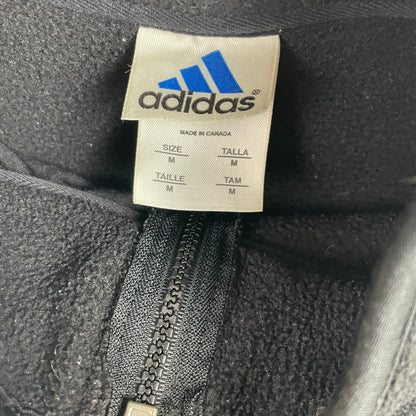 Vintage Adidas Black Zip Up Fleece Vest