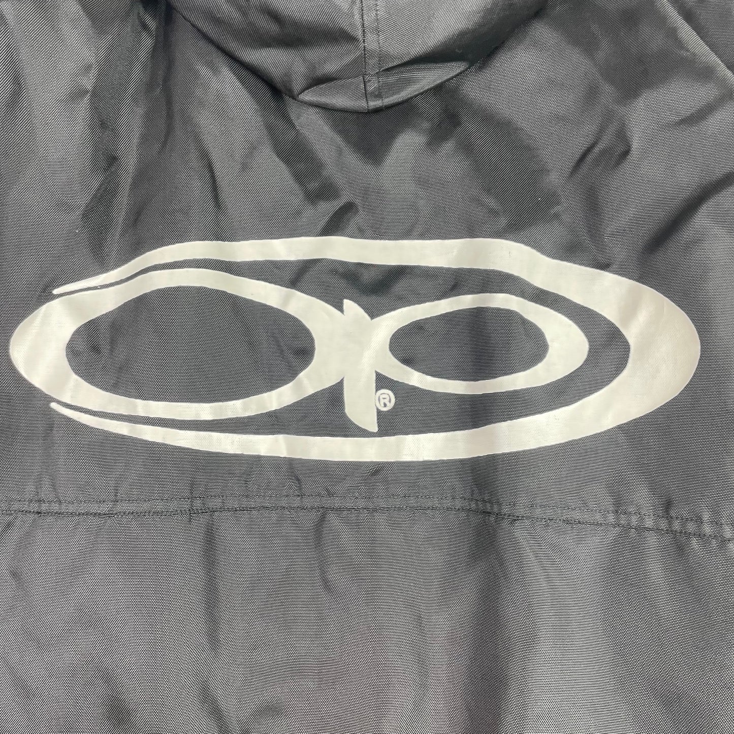 Ocean Pacific OP Black Iridescent Logo Hooded Anorak Jacket