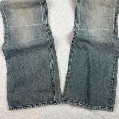 Vintage Diesel Zathan Distressed Light Wash Bootcut Jeans