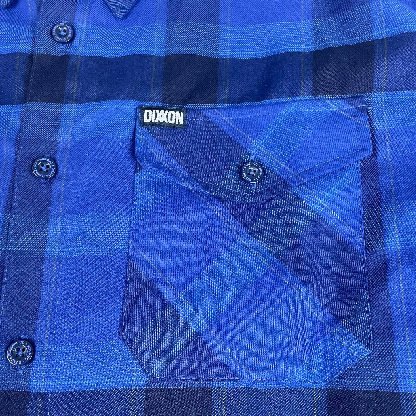 Dixxon Flannel Co Dawson Blue Black Plaid Button Up Shirt