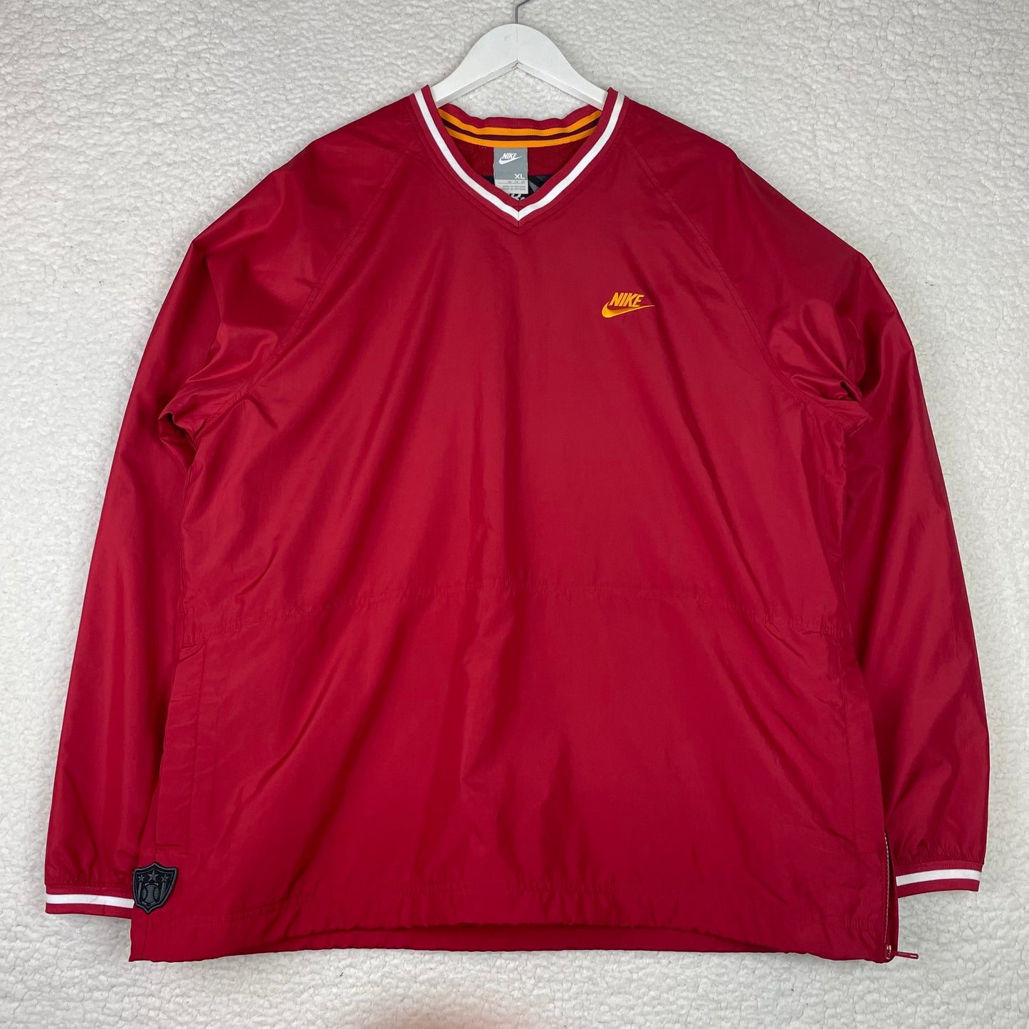 Retro Nike Swoosh Varsity Pullover Red Windbreaker