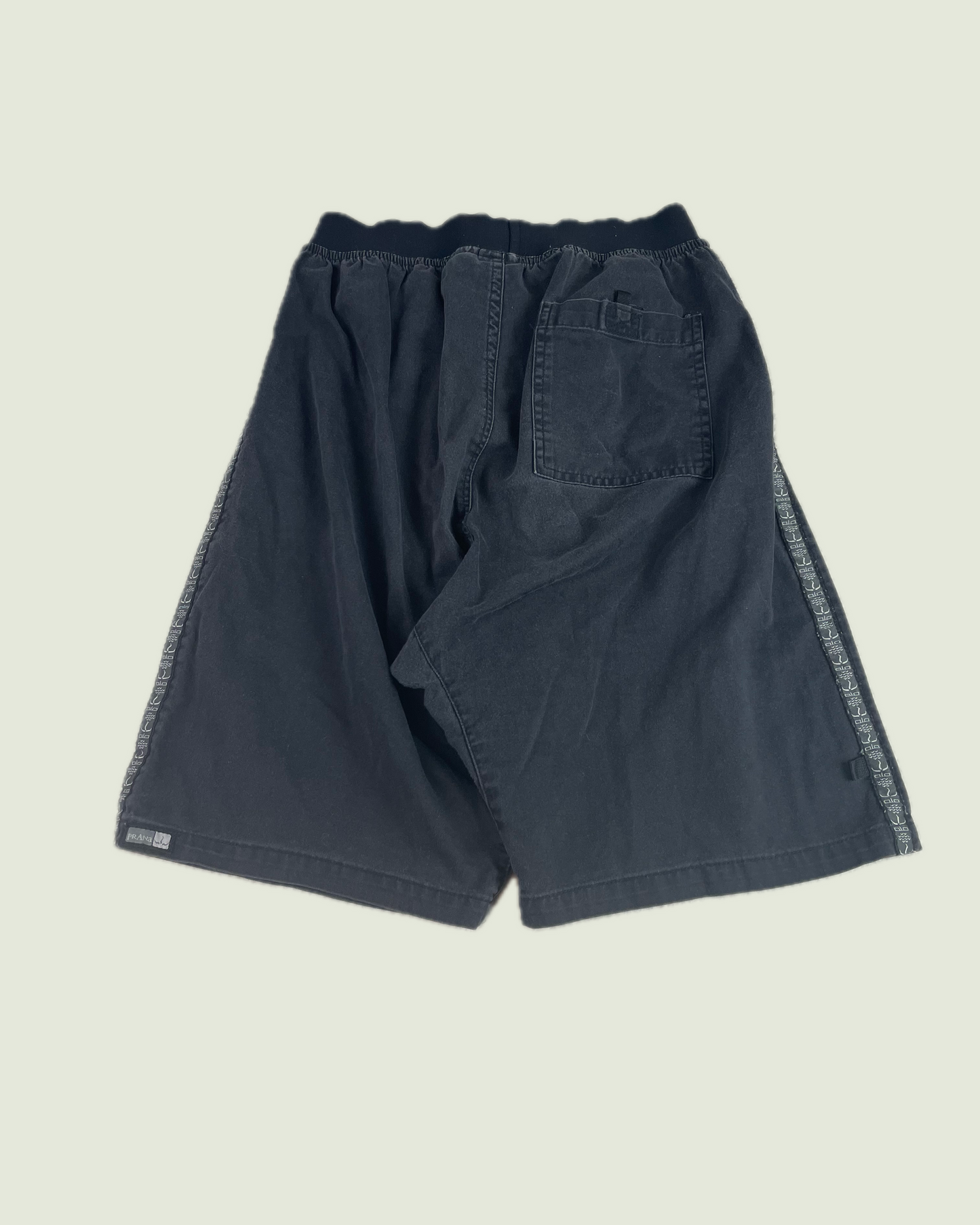 Y2K Prana Yoga Hiking Mojo Black Shorts