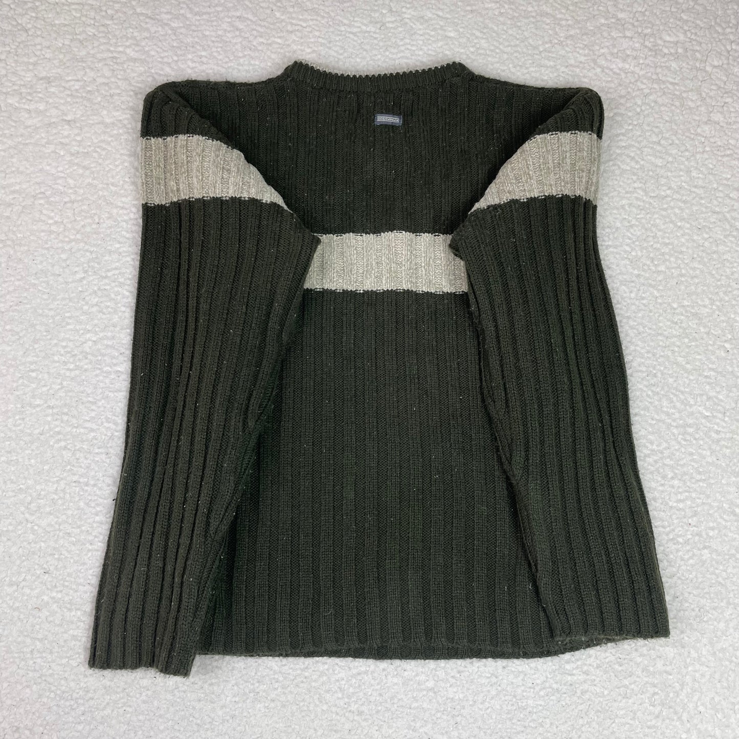 Y2K Ocean Pacific Ribbed Sage Green Sweater Varsity