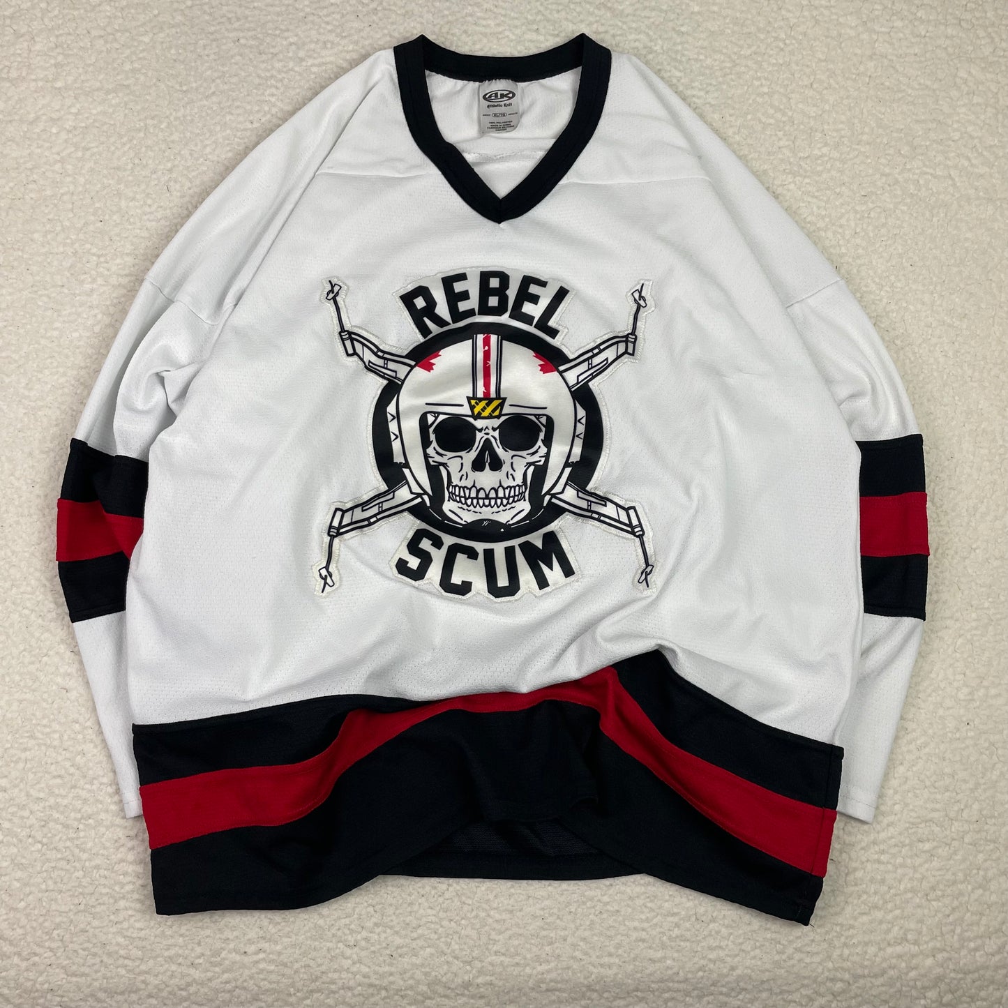 Vintage Rebel Scum Hockey Skeleton Jersey