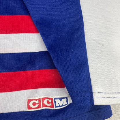 Vintage CCM USA Hockey Jersey Blue White Red Made in Canada