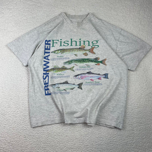 Vintage Single Stitch Freshwater Fishing Graphic Shirt