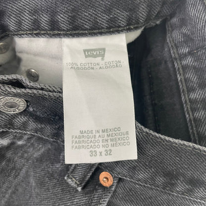 Levis 550 Relaxed Fit Stone Wash Fade Black Jeans