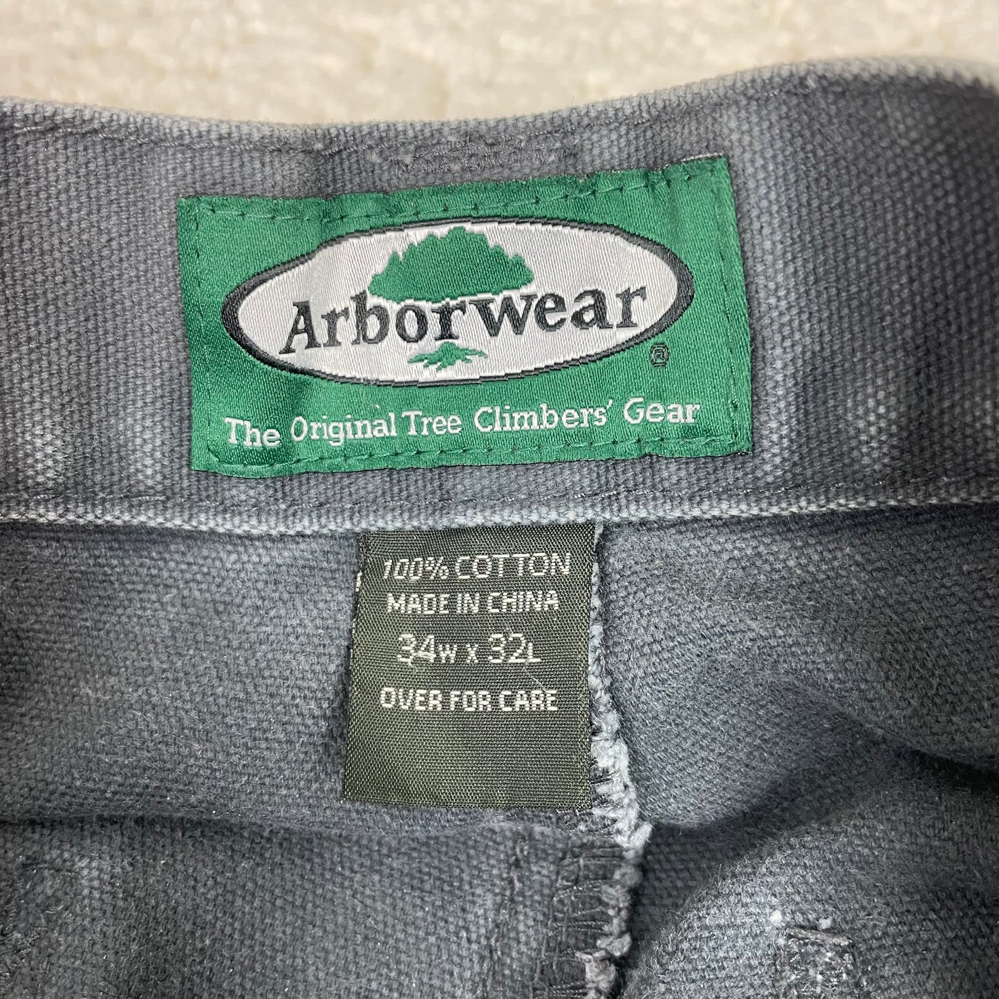 Arborwear Ripstop Gray Double Knee Pants Paint Splatter