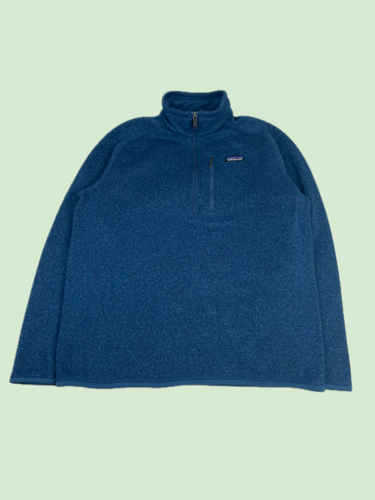 Patagonia Blue Better Sweater Quarter Zip Fleece Pullover
