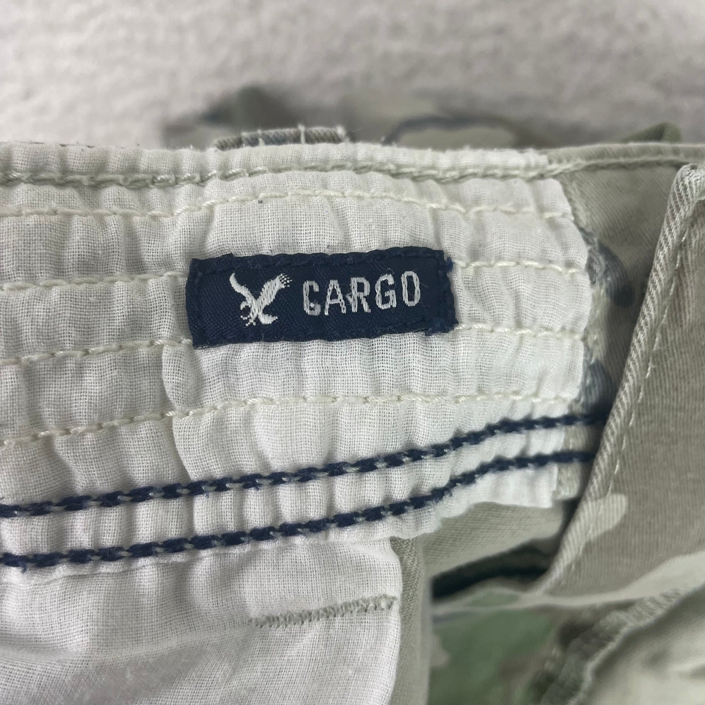 American Eagle Woodland Camo Baggy Cargo Shorts