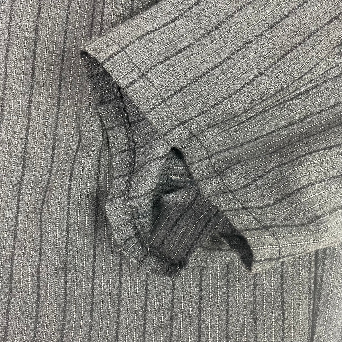 Vintage LA Style Grey Pinstripe Baggy Barrel Wide Leg Trousers 10