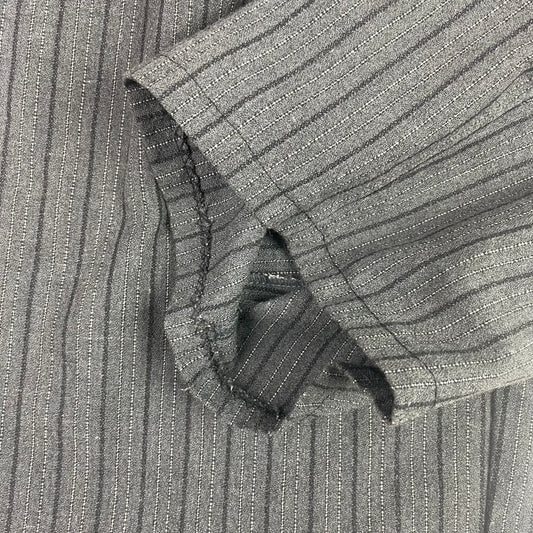 Vintage LA Style Grey Pinstripe Baggy Barrel Wide Leg Trousers 10