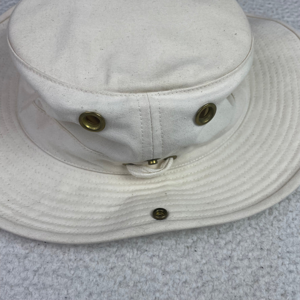 Tilley Off-White Cotton Duck Safari Hat 7 3/4 Gorpcore Made In Canada